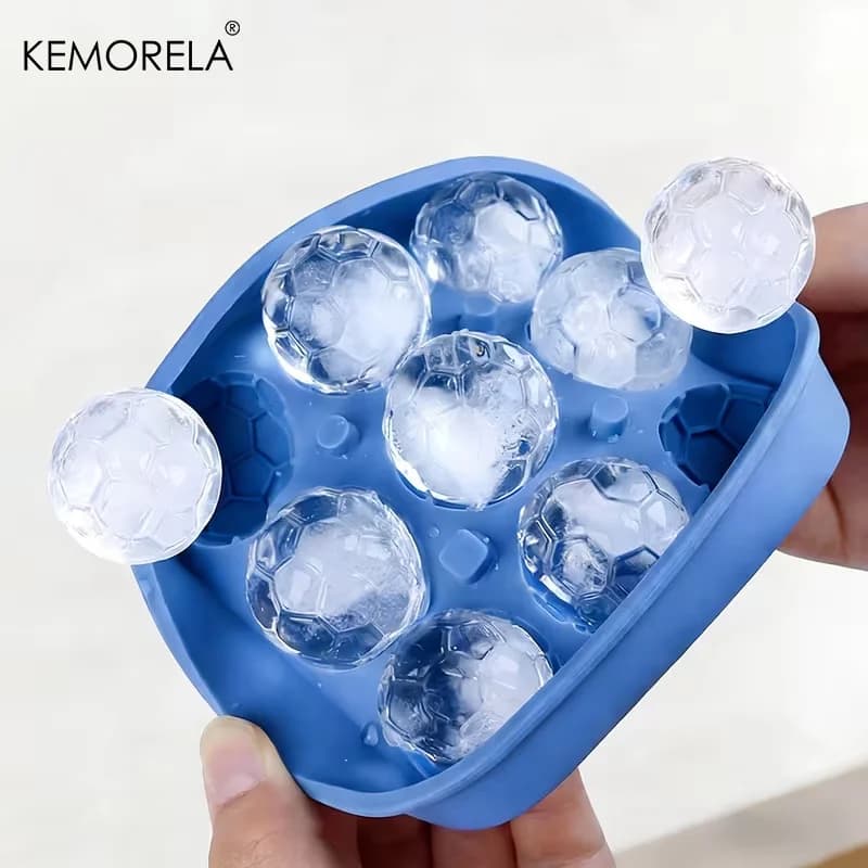 Khay làm đá khuôn bóng đá 9 lỗ có nắp