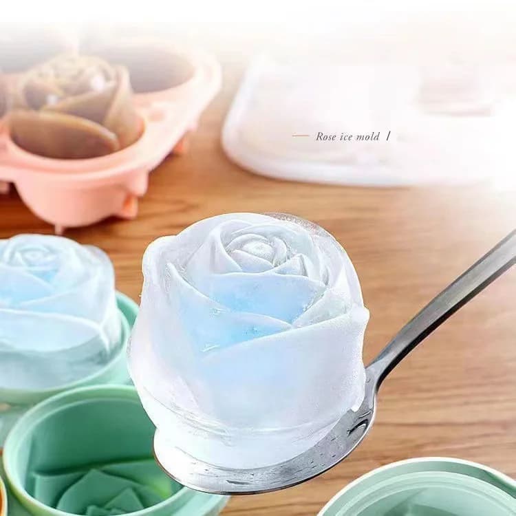Khuôn làm đá hoa hồng 4 ngăn