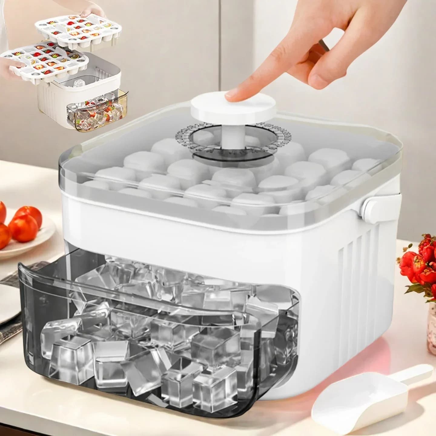 Hộp đựng đá 2 lớp dung tích lớn