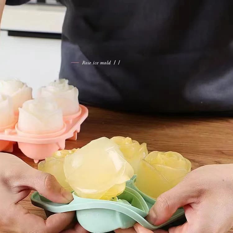 Khuôn làm đá hoa hồng 4 ngăn