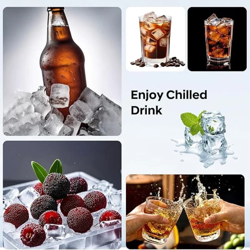 Khay đá vuông 24 ô có nắp