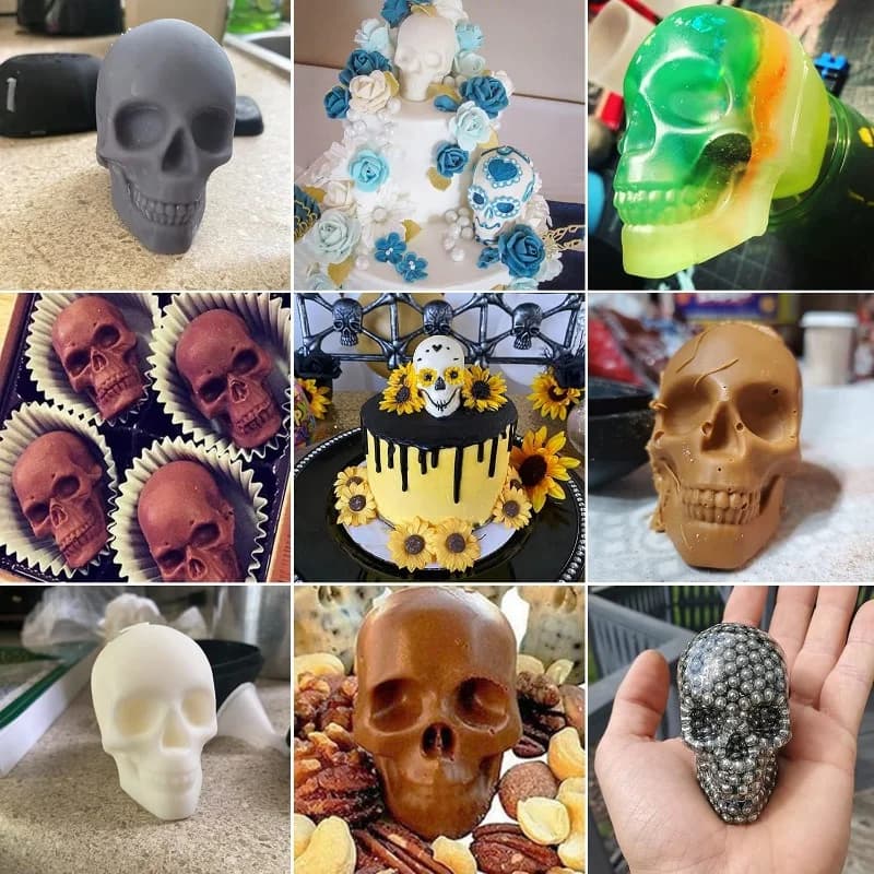 Khuôn làm đá hình đầu lâu 3D