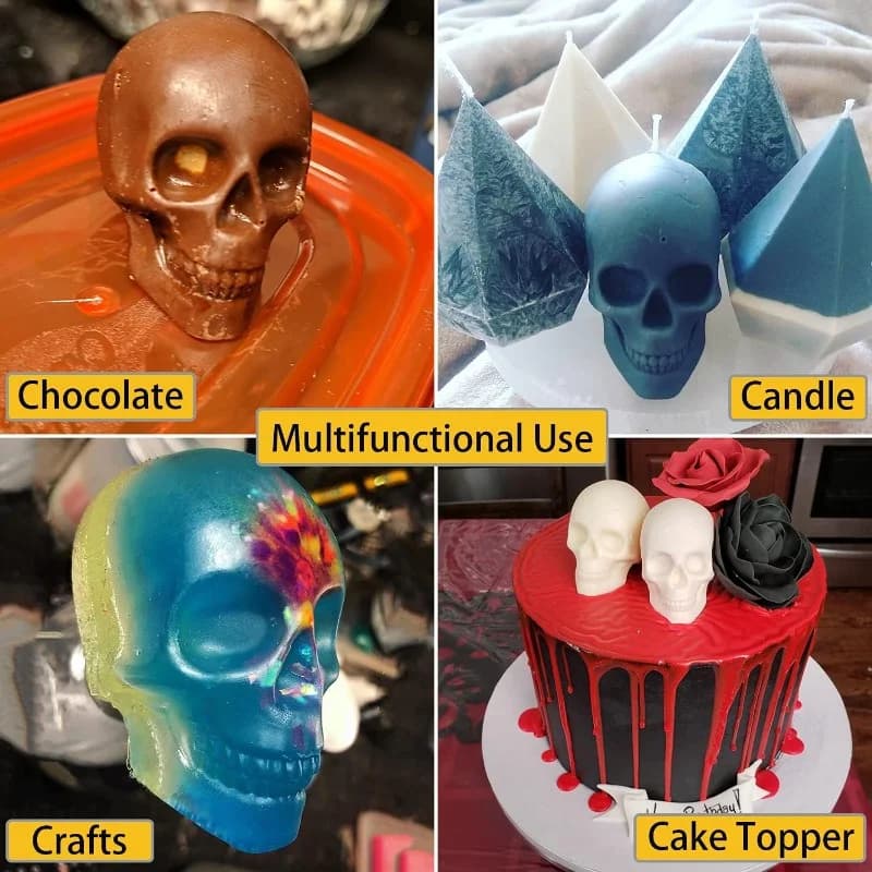Khuôn làm đá hình đầu lâu 3D